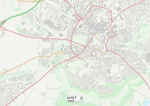 Wrexham LL13 7 Postcode Sector Print Map