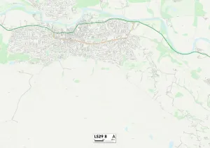 Bradford LS29 8 Print Postcode Sector Map