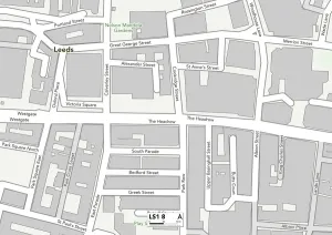 Leeds LS1 8 Print Map Sector Postcode