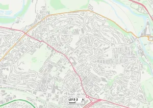Leeds LS13 2 Print Map Poster