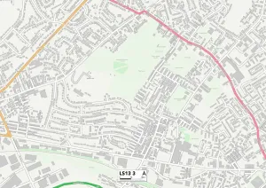 Leeds LS13 3 Postcode Sector Print Map