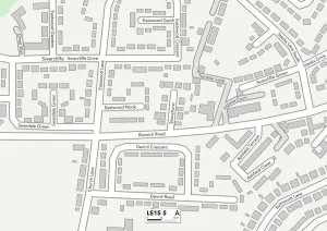 Leeds LS15 5 Postcode Sector Print Map