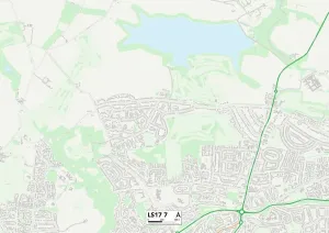 LS17 7 Print Map of Leeds Postcode Sector