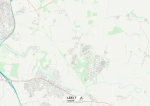 Leeds LS23 7 Postcode Sector Print Map