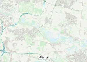 Leeds LS26 8 Postcode Sector Print Map