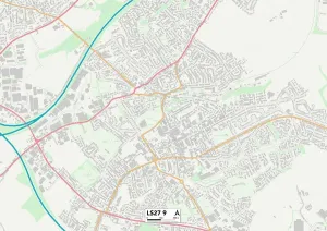 Leeds LS27 9 Postcode Sector Print Map