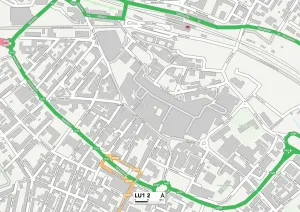 Luton LU1 2 Postcode Sector Print Map