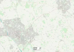 LU - Luton Prints: Luton LU2 8 Print Map Sector Map