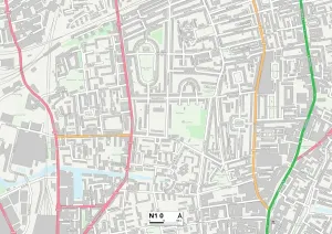 Hackney N1 0 Postcode Sector Print Map