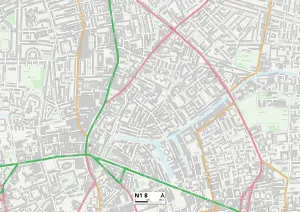 Hackney N1 8 Print Map Sector