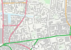 Hackney N1 9 Postcode Sector Print Map