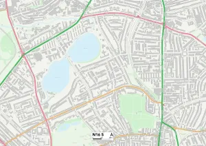 Hackney N16 5 Postcode Sector Print Map