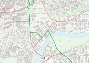 Nottingham NG2 3 Print Map Sector