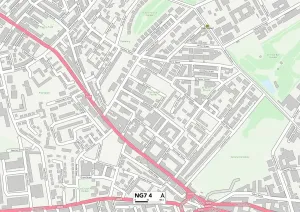 Nottingham NG7 4 Print Postcode Sector Map