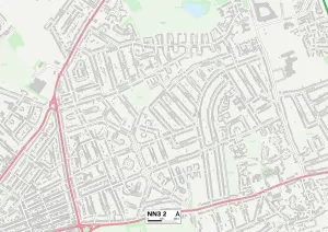 Daventry NN3 2 Print Postcode Sector Map