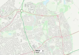 Daventry NN3 8 Postcode Sector Print Map