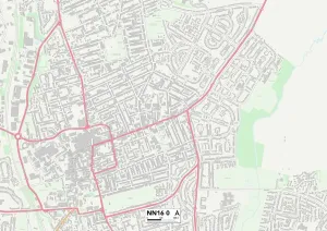 NN - Northampton Prints: Kettering NN16 0 Print Map Sector
