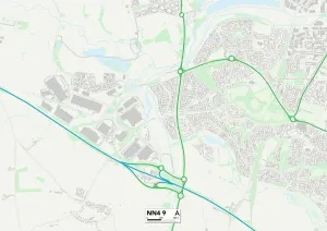 NN - Northampton Prints: Northampton NN4 9 Print Map Sector