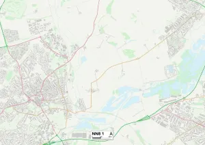 Wellingborough NN8 1 Print Map Postcode Sector