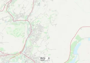 Oldham OL3 6 Postcode Sector Print Map