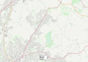 Oldham OL4 2 Print Map Postcode Sector