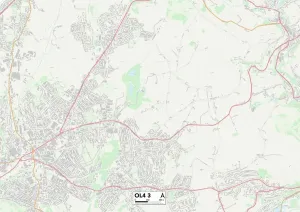 Oldham OL4 3 Print Map Sector