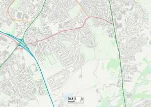 OL - Oldham Prints: Oldham OL8 3 Print Map Sector