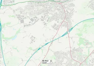 Rochdale OL10 2 Print Postcode Sector Map