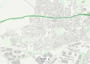 Rochdale OL10 3 Print Map Sector Map