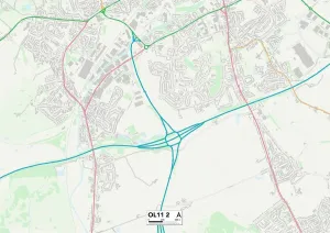 OL - Oldham Prints: Rochdale OL11 2 Print Map Sector Map