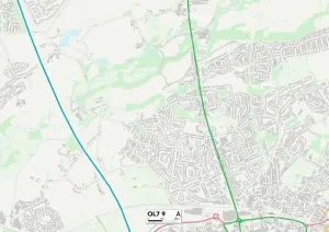 Tameside OL7 9 Postcode Sector Map Print