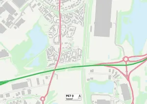 Peterborough PE7 0 Print Map Sector