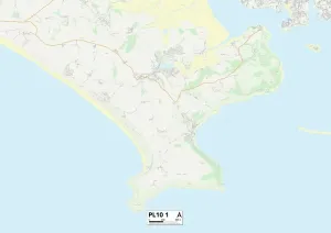 Cornwall PL10 1 Print Map Sector