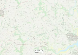PL12 5 Print Map of Cornwall