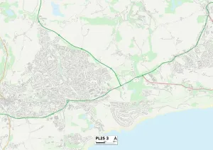Cornwall PL25 3 Print Map Sector