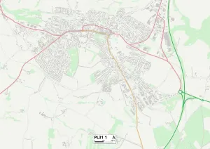 PL - Plymouth Prints: Cornwall PL31 1 Print Map Sector
