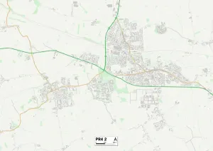 Fylde PR4 2 Print Map Sector Postcode Guide