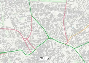 Preston PR1 1 Print Map Sector