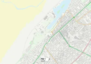 Sefton PR8 1 Postcode Sector Print Map