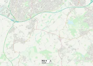 RG - Reading Prints: Berkshire RG2 9 Print Map Sector