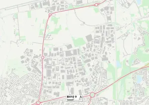 Crawley RH10 9 Print Map Sector Guide