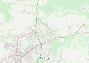 Mole Valley RH4 1 Print Map Sector