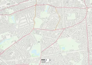 RM - Romford Prints: RM8 2 Postcode Sector Print Map of Barking and Dagenham