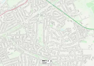 RM11 2 Print Map of Havering RM11 2 Area