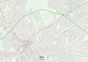 RM2 5 Print Map of Romford Area