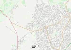 RM5 2 Postcode Sector Map Print of Havering