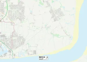RM18 8 Print Map of Thurrock Area
