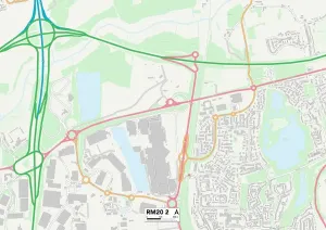 Thurrock RM20 2 Postcode Sector Print Map