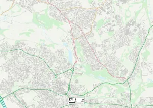 Barnsley S71 1 Postcode Sector Print Map