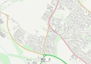 S - Sheffield Prints: Rotherham S26 4 Postcode Sector Print Map